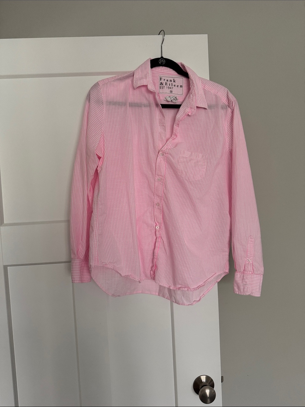 Frank & Eileen Pink and White Striped Eileen  Button-Down Shirt